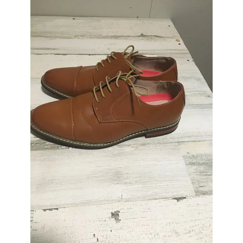 Bruno Marc New York Princewide light brown lace-up loafer size 8.5W